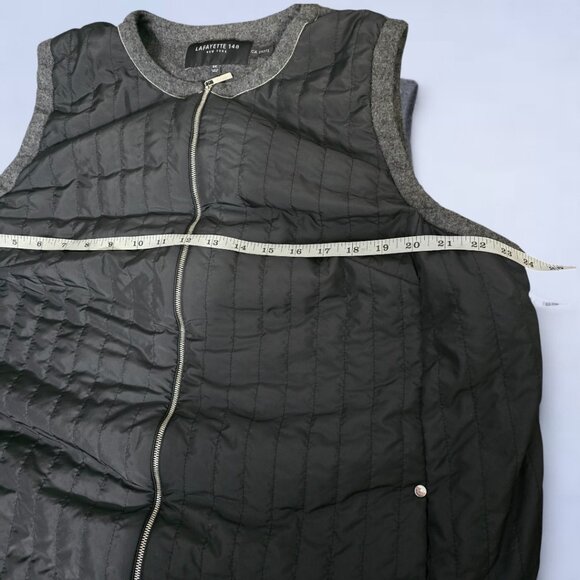 Lafayette 148 New York Bailey Alpine Vest Black 2X | Quilted Sleeveless Jacket - Picture 7 of 8